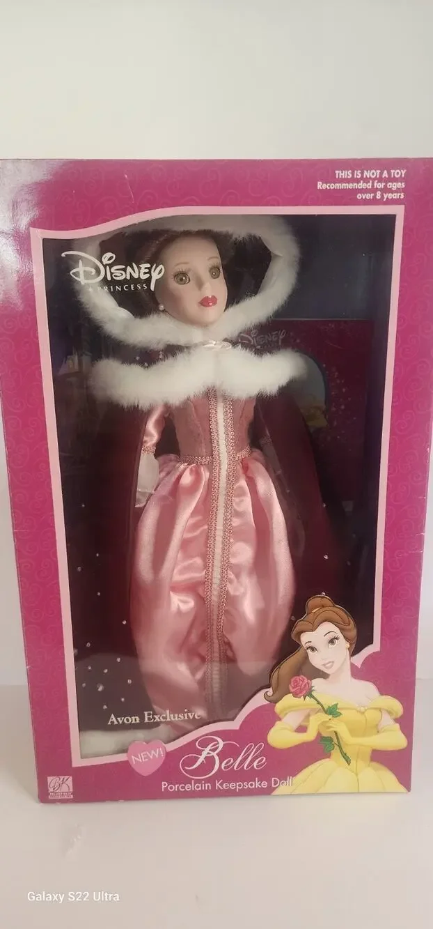 Disney Princess Belle Porcelain Doll Collectible Avon Exclusive 2002